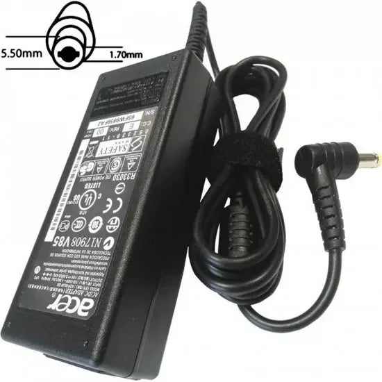 ACER ORIGINAL NTB ADAPTER 65W19V AC 5.5X1.7 MM (WITHOUT POWER CORD) - eBuy UAE